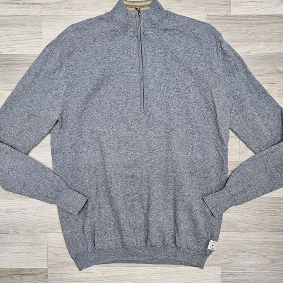 Linksoul Mens Gray 1/4 Zip Pullover Sweater Size Small - Picture 1 of 8